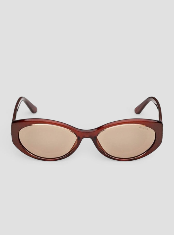 Dark Brown Oval Sunglasses