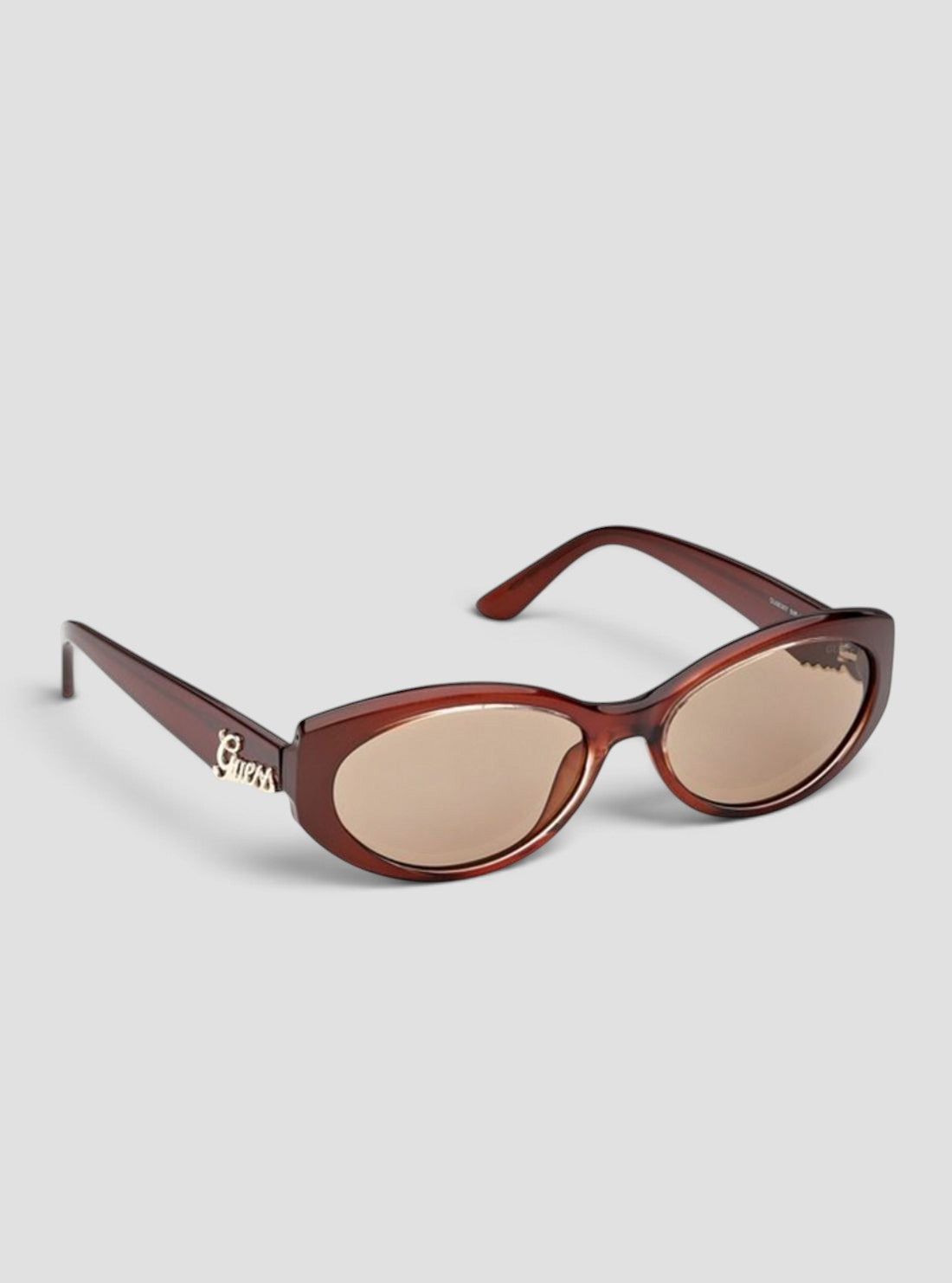 Dark Brown Oval Sunglasses