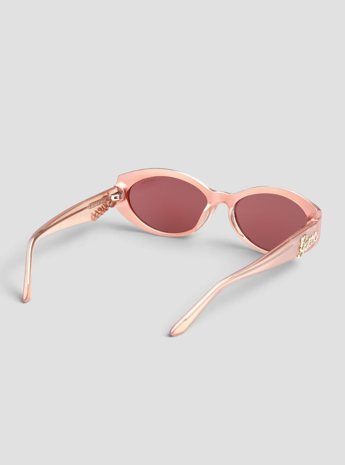 GUESS Accessories Pink Bordeaux Oval Sunglasses GU0030774S Back Side View