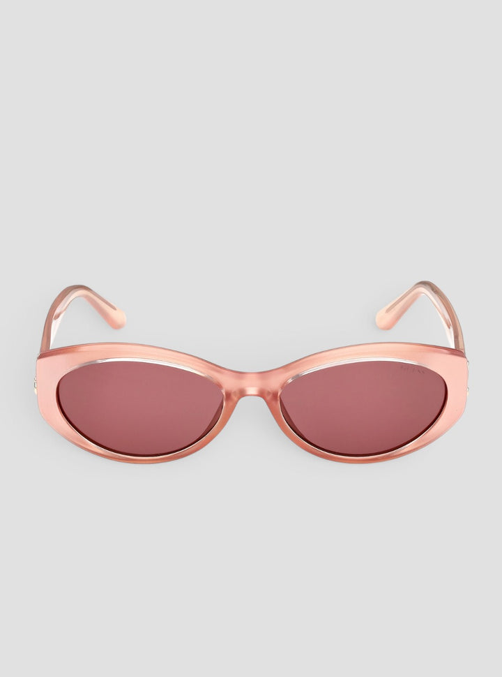 GUESS Accessories Pink Bordeaux Oval Sunglasses GU0030774S Front View