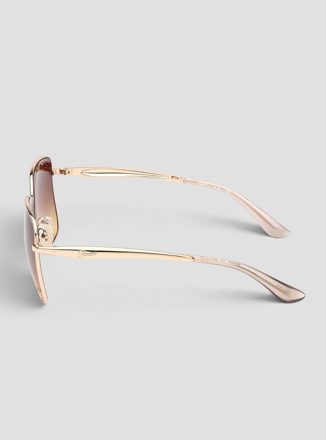 GUESS Accessories Gold Gradient Brown Square Sunglasses GU0030833F Side View2