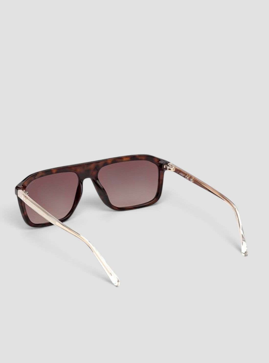 GUESS Accessories Dark Havana Rectangular Sunglasses GU0031152F Back View