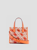 Orange Logo Silvana Mini Canvas Tote Bag