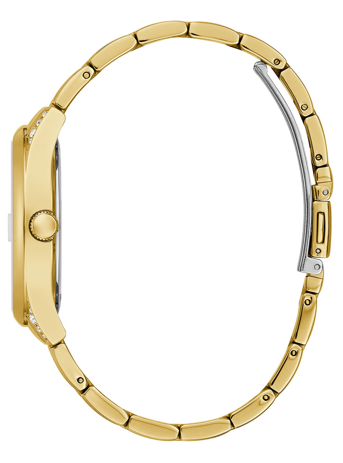 Gold Aura Link Watch | GUESS Women's Watches | side view