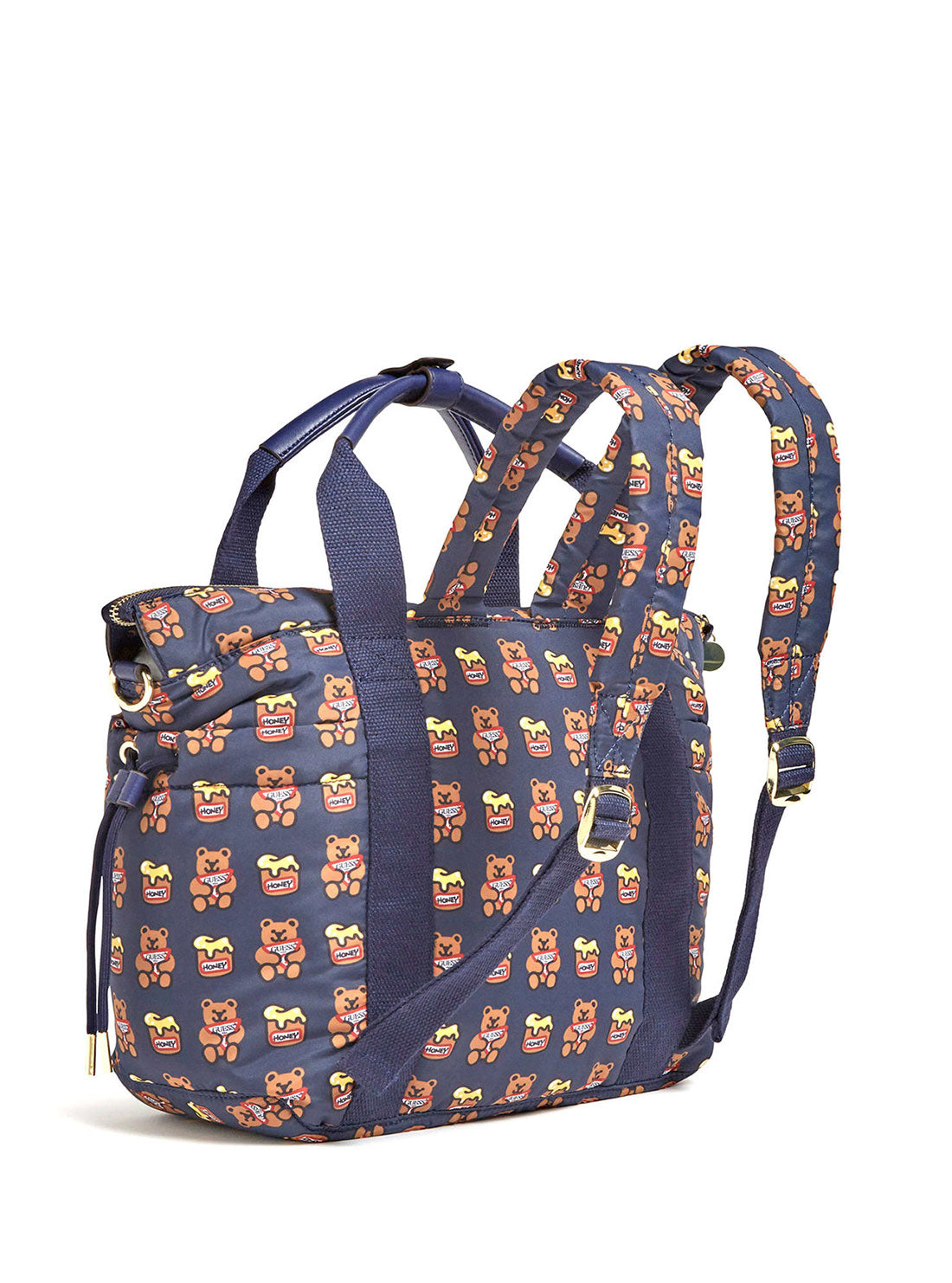 GUESS Baby Blue Bear 3-Pack Mommy Baby Bag and Mat Set H2YZ03WEU70 Back Angle View
