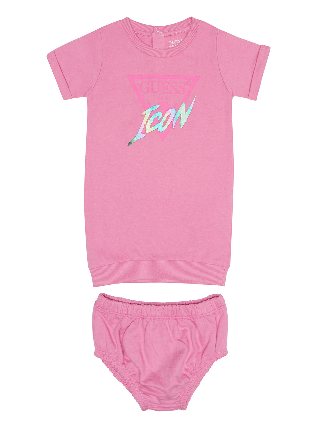 GUESS Baby Girl Ciclamino Vibes Dress And Panties 2-Piece Set (0-12m) A3RK01KB4O0 Front View