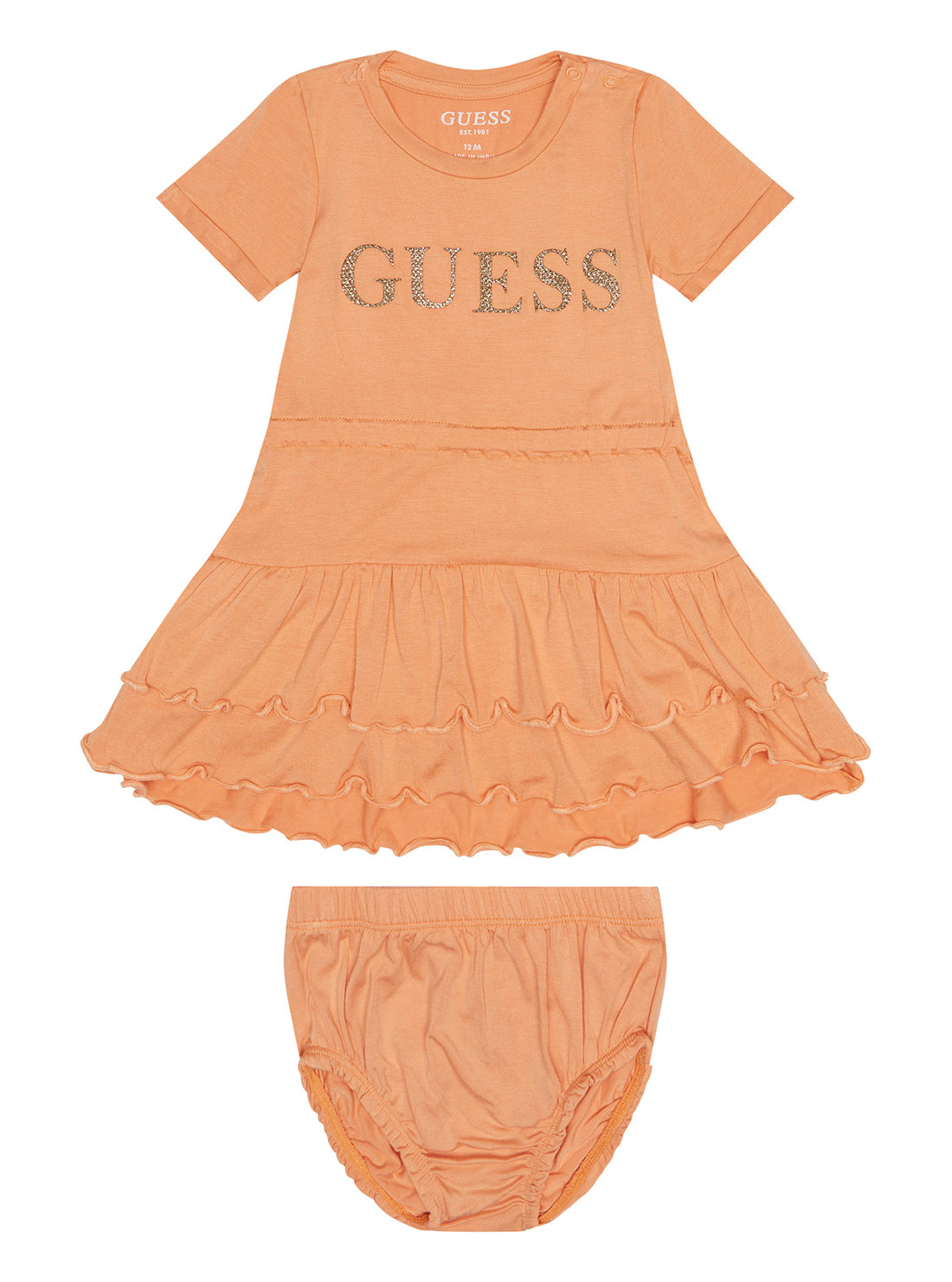 GUESS Baby Girl Fuji Sunrise Dress And Panties 2-Piece Set (0-12m) A3RK07KAPO0 Front View