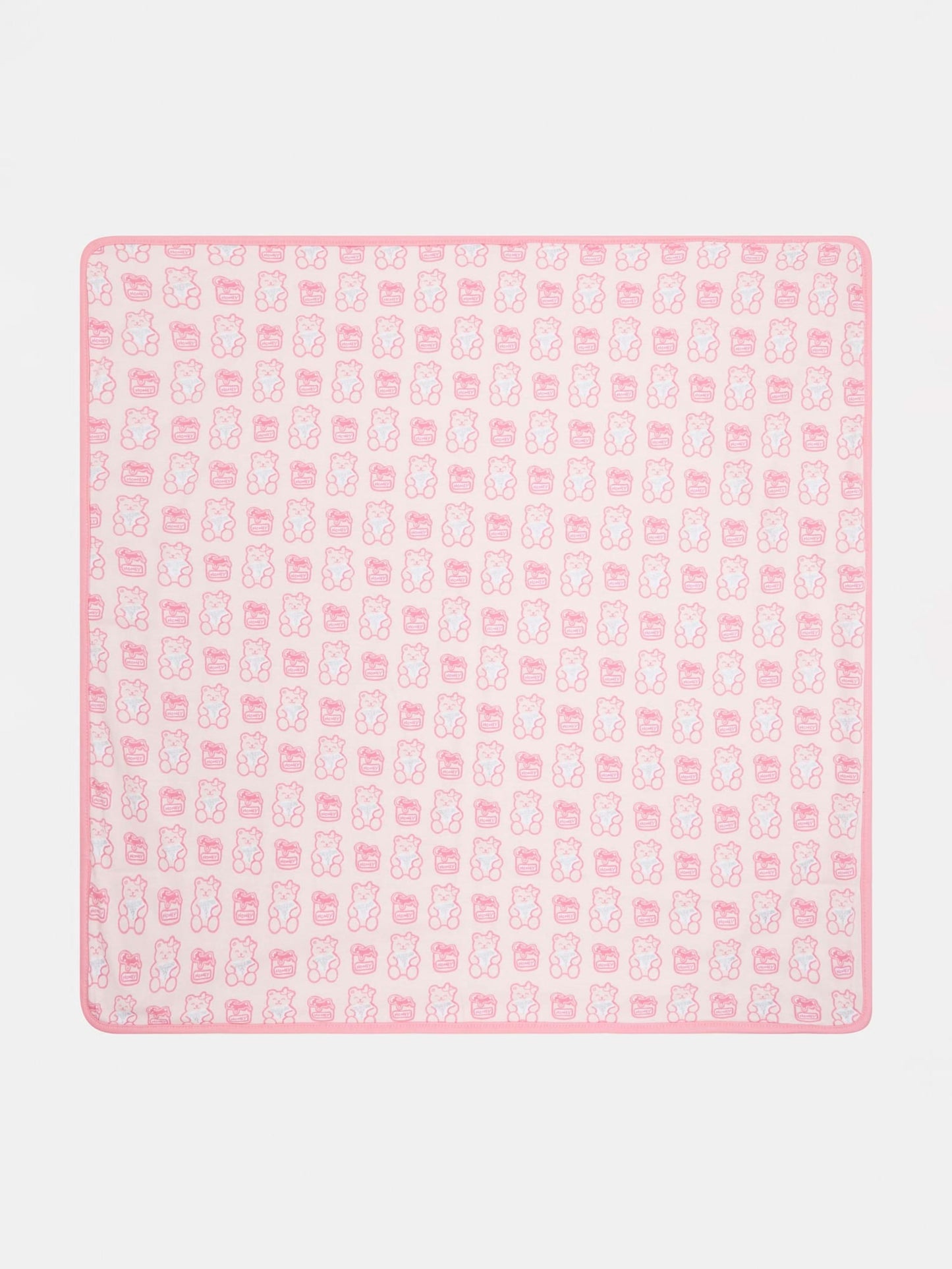 GUESS Baby Girl Pink Drop Logo Print Baby Towel H1YZ06K83S0 Back View