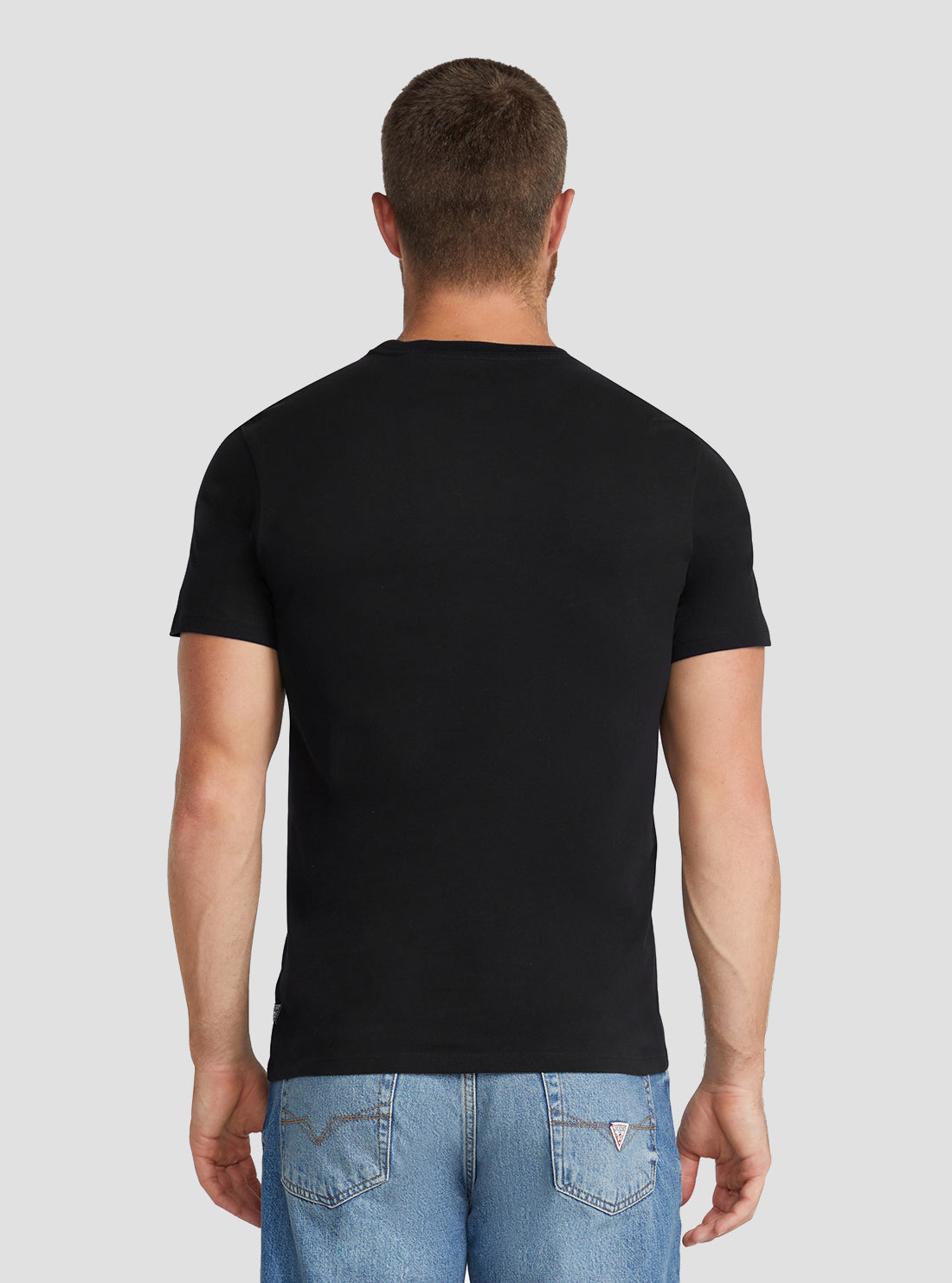 GUESS Men's Black Westcoast Logo T-Shirt M3RI69KBDK0 Back View