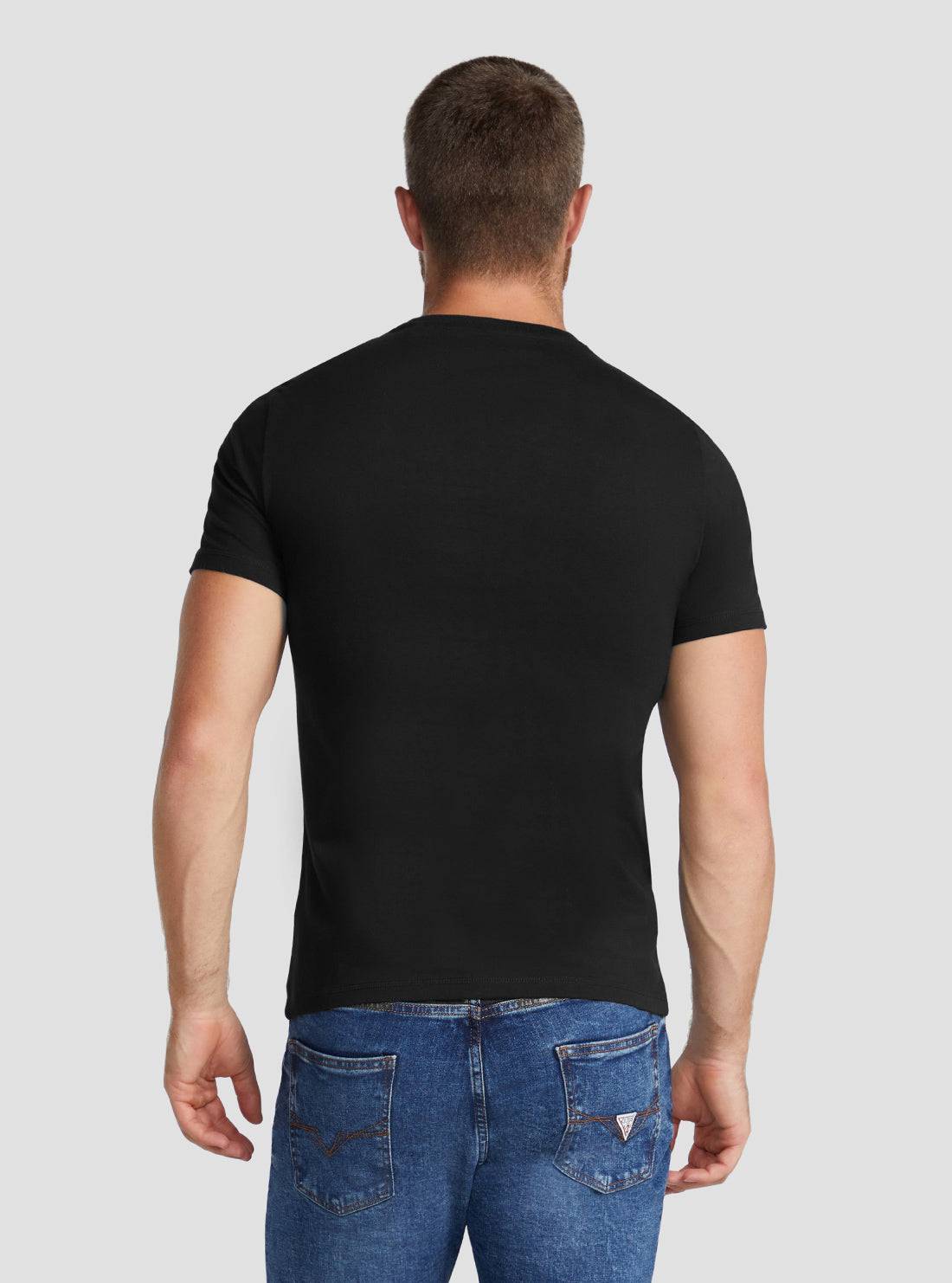 GUESS Men's Eco Black Didim Logo T-Shirt M3RI03I3Z14 Back View