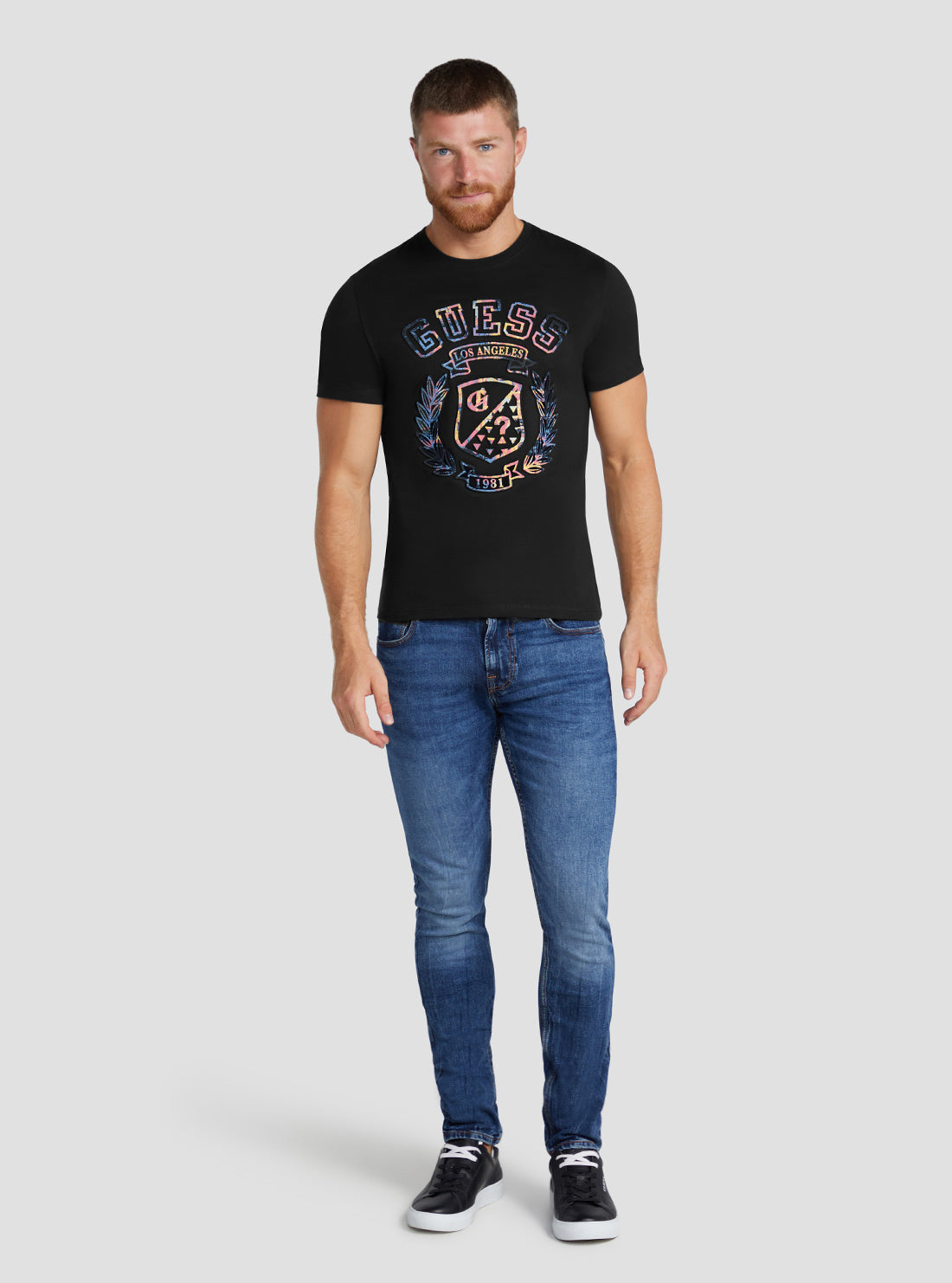 GUESS Men's Eco Black Didim Logo T-Shirt M3RI03I3Z14 Full View