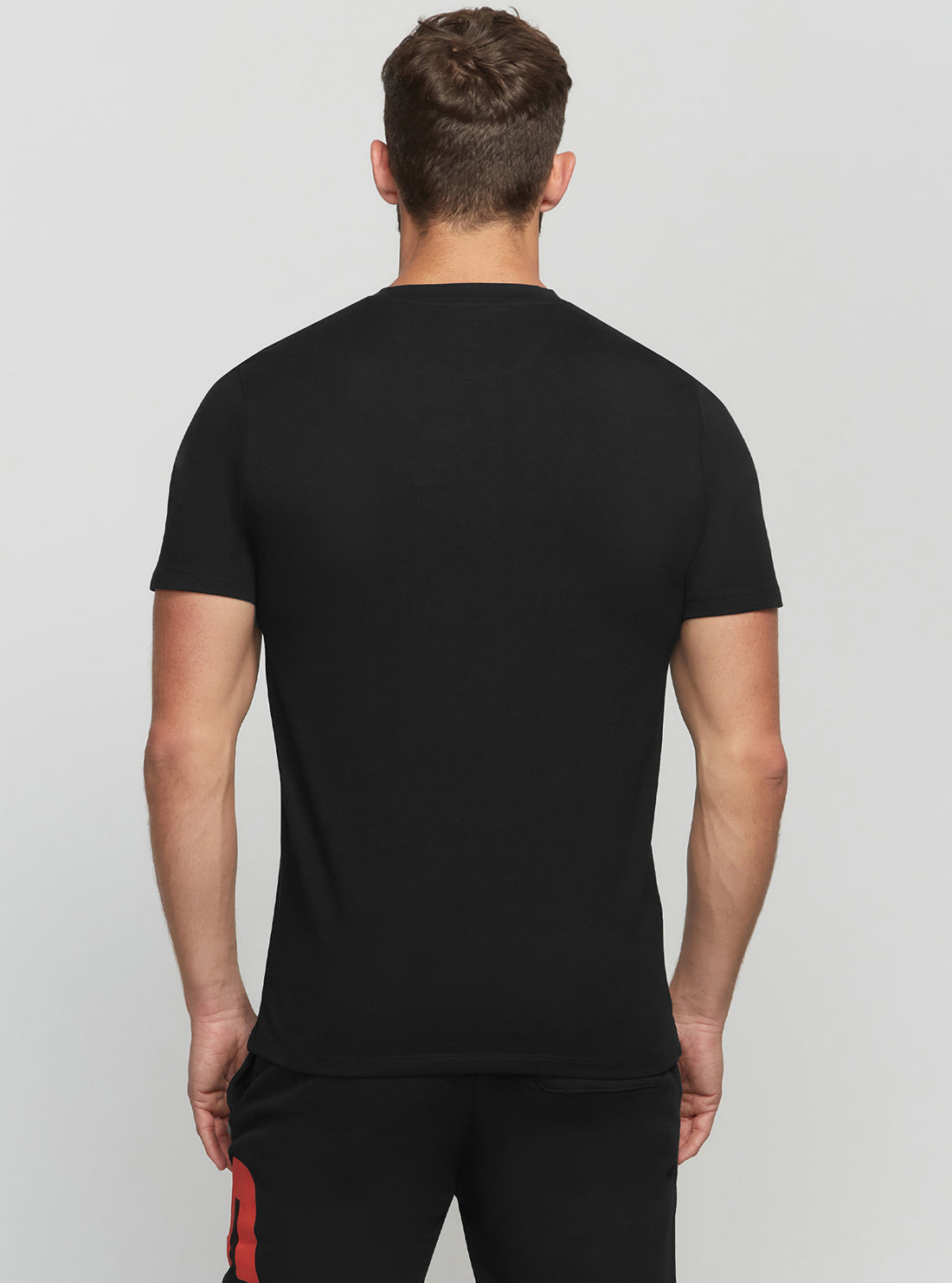 GUESS Men's Eco Black Eldred Active Logo T-Shirt Z2BI04K8FQ4 Back View