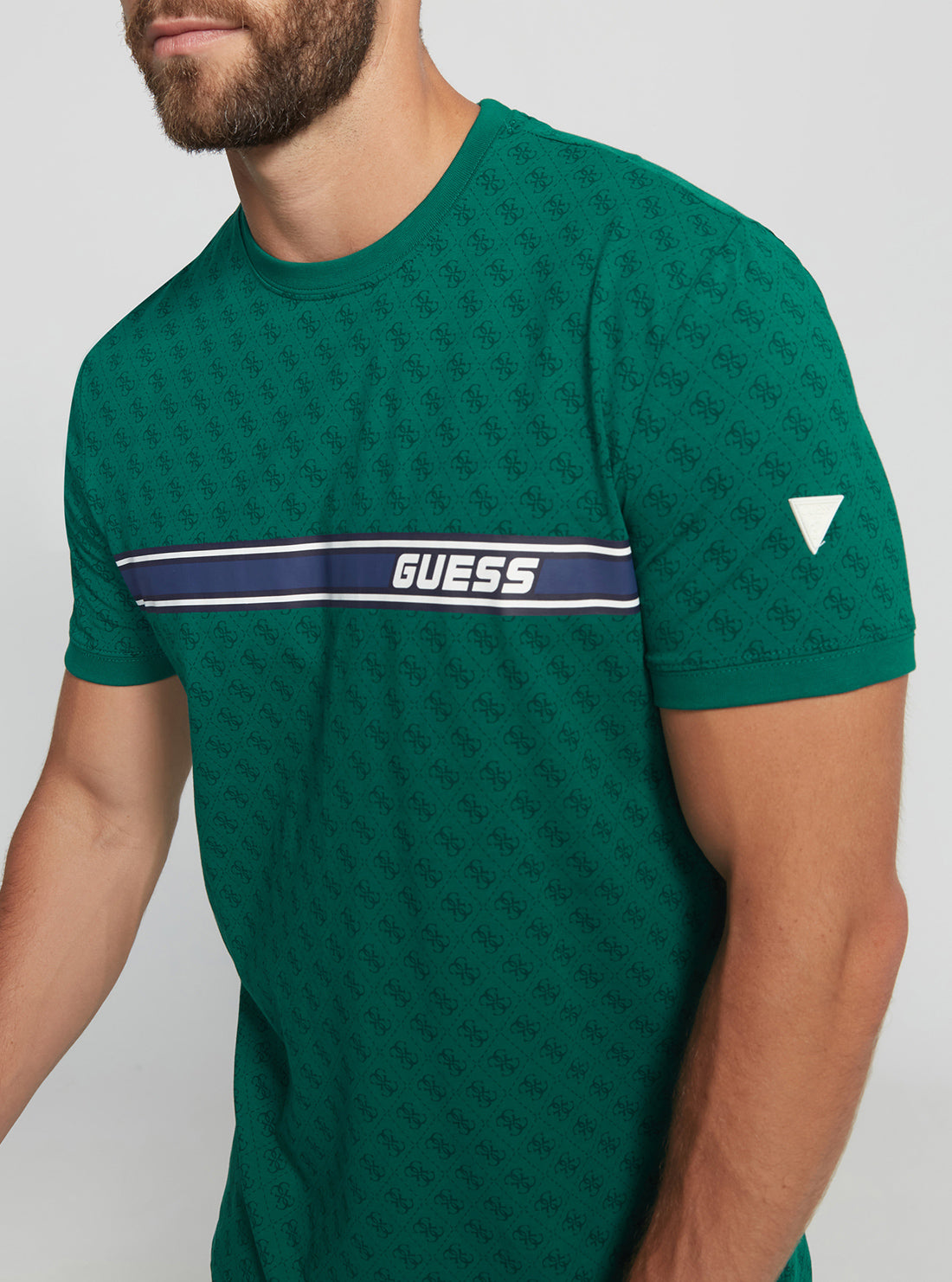 GUESS Men's Eco Green Logo Jamey Active T-Shirt Z2BI09J1314 Detail View