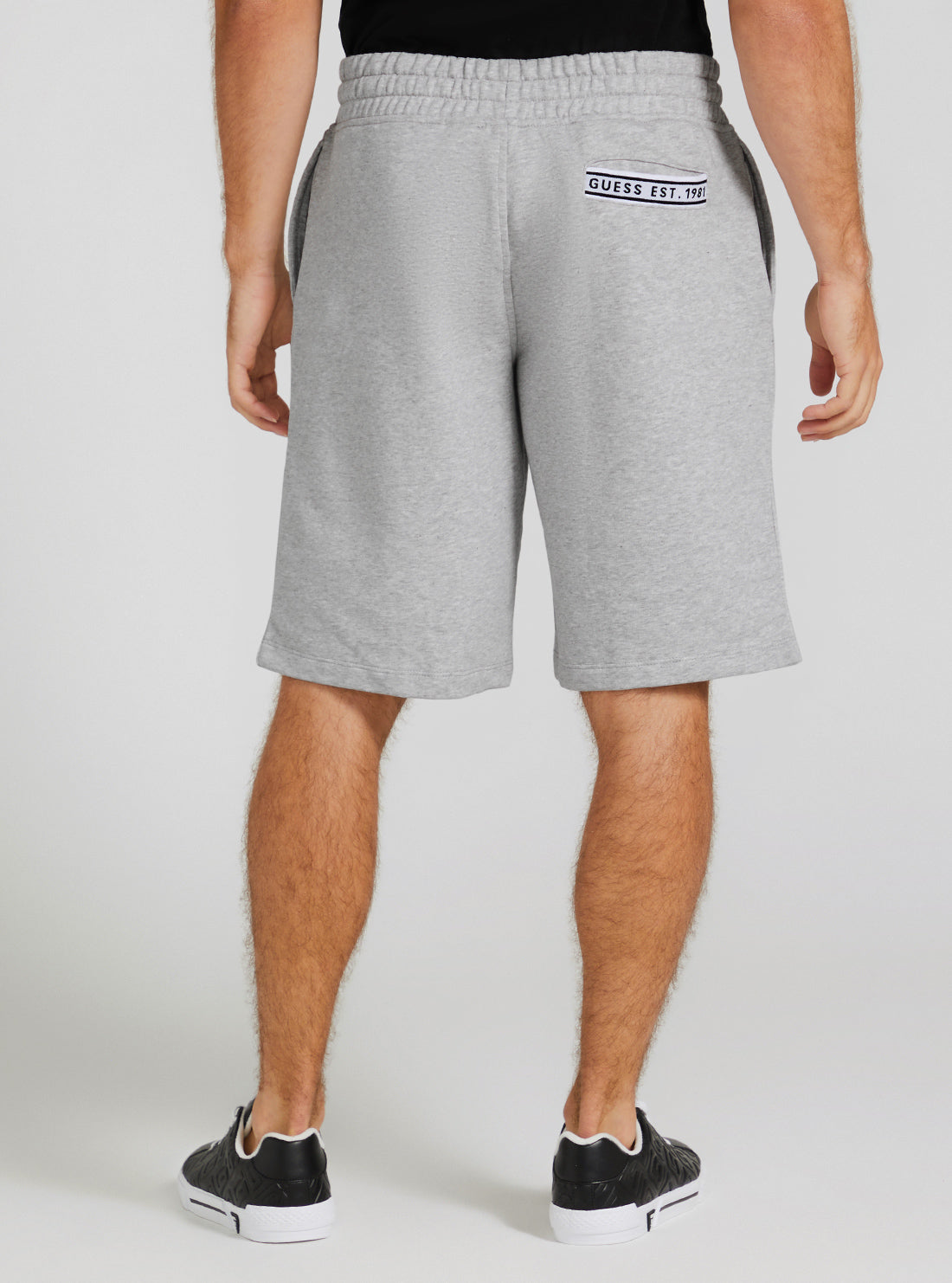 GUESS Men's Eco Grey Clovis Shorts M3GD11KBK32 Back View