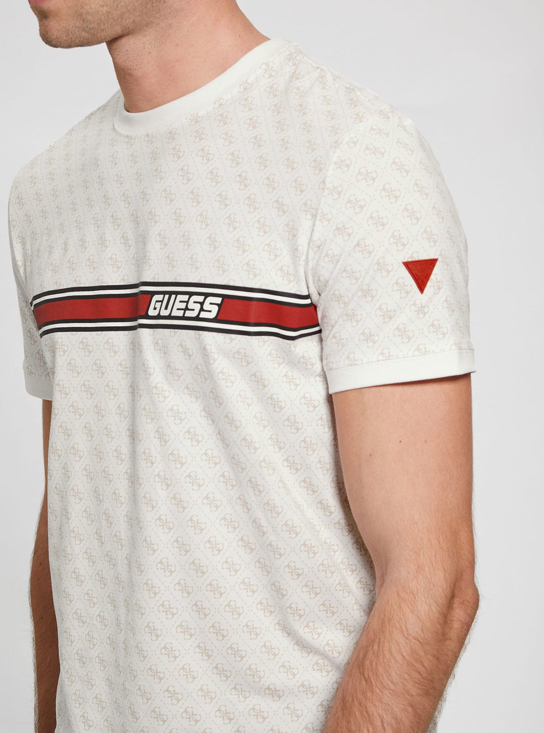 GUESS Men's Eco White Logo Jamey Active T-Shirt Z2BI09J1314 Detail View