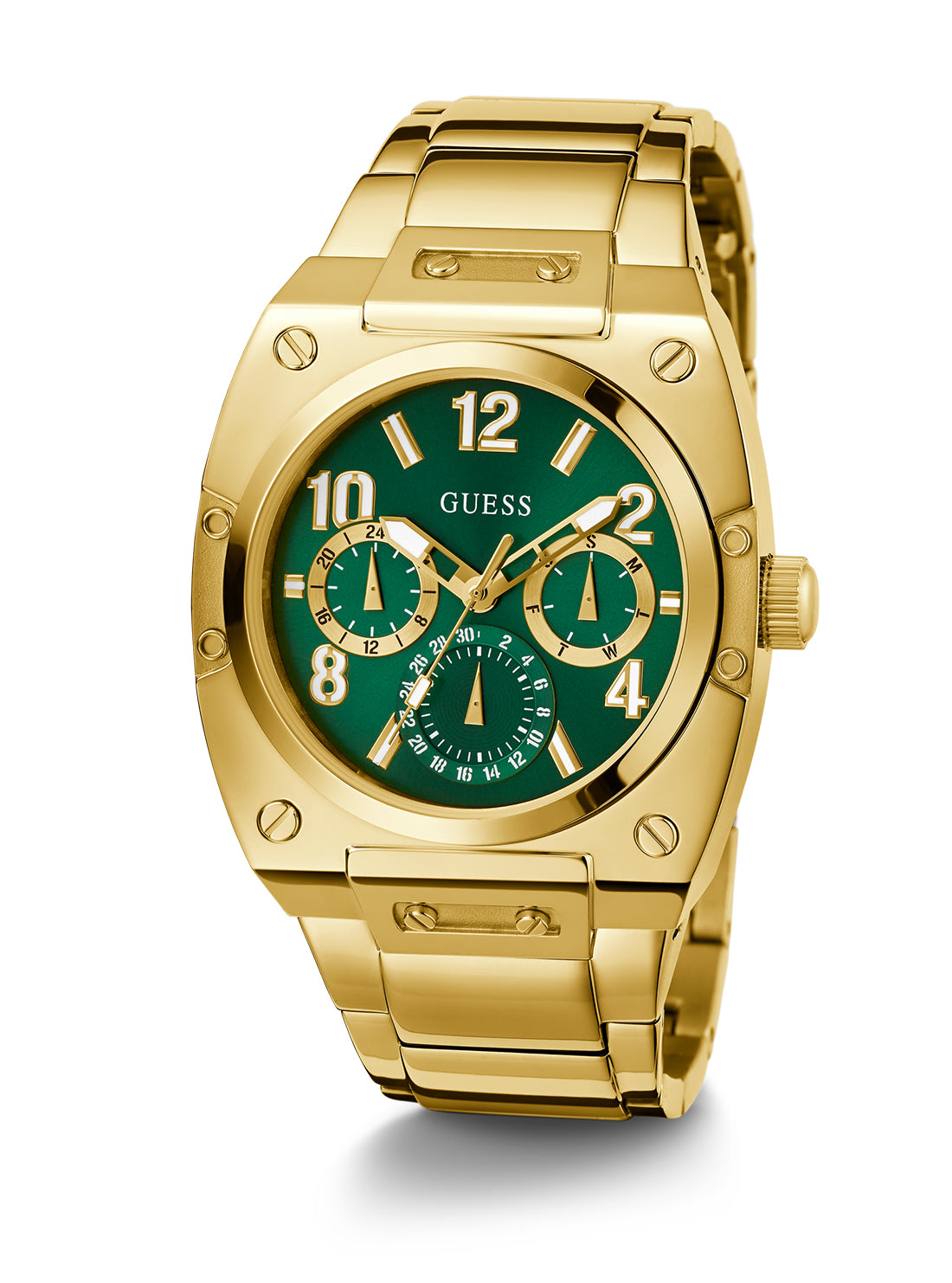 GUESS Men's Gold Green Prodigy Watch GW0624G2 Full View