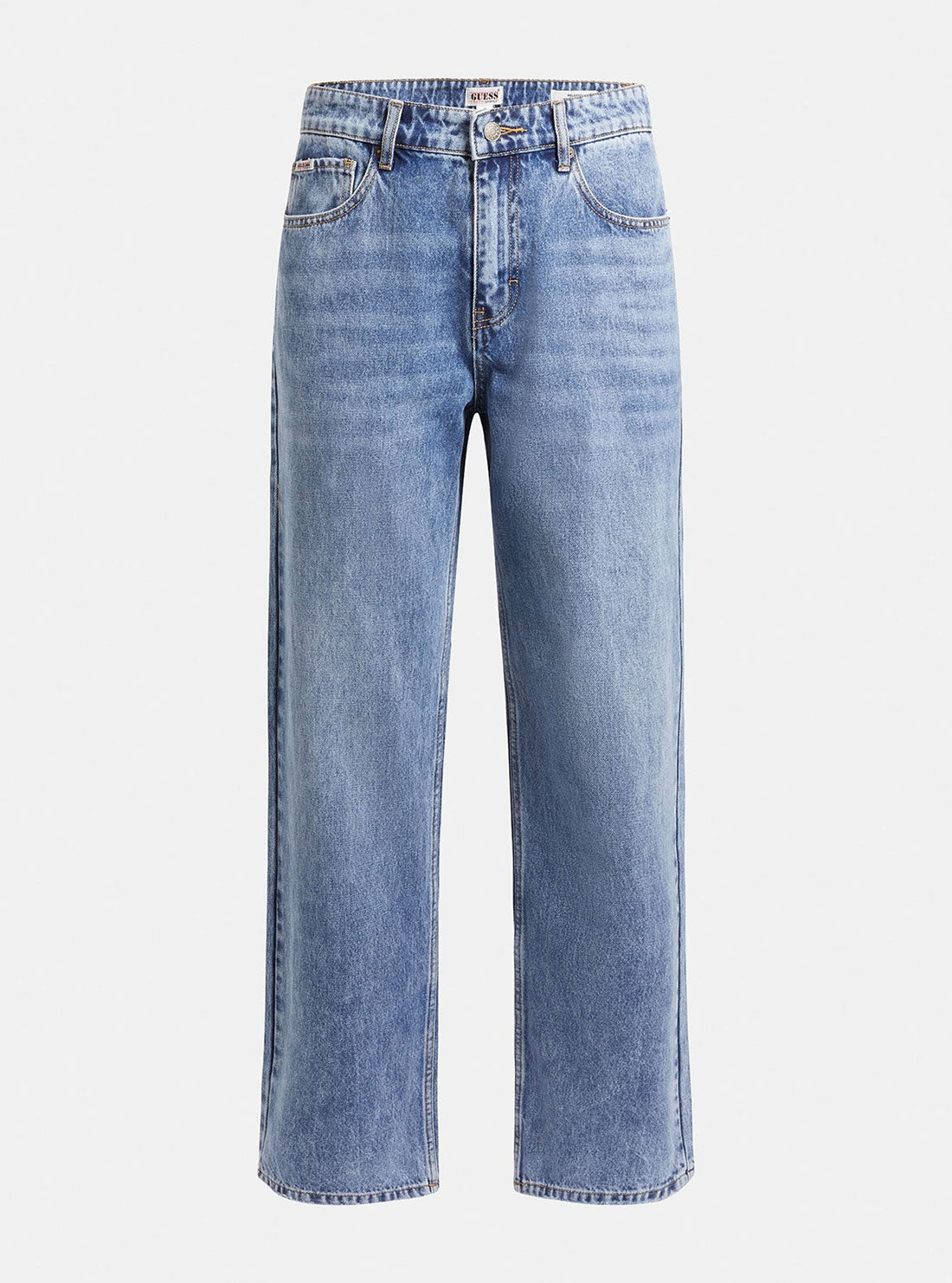 GUESS Men's Guess Originals Low Rise Kit Straight Leg Denim Jeans In Johnny Medium Wash M2BG51D4DP2 Ghost View