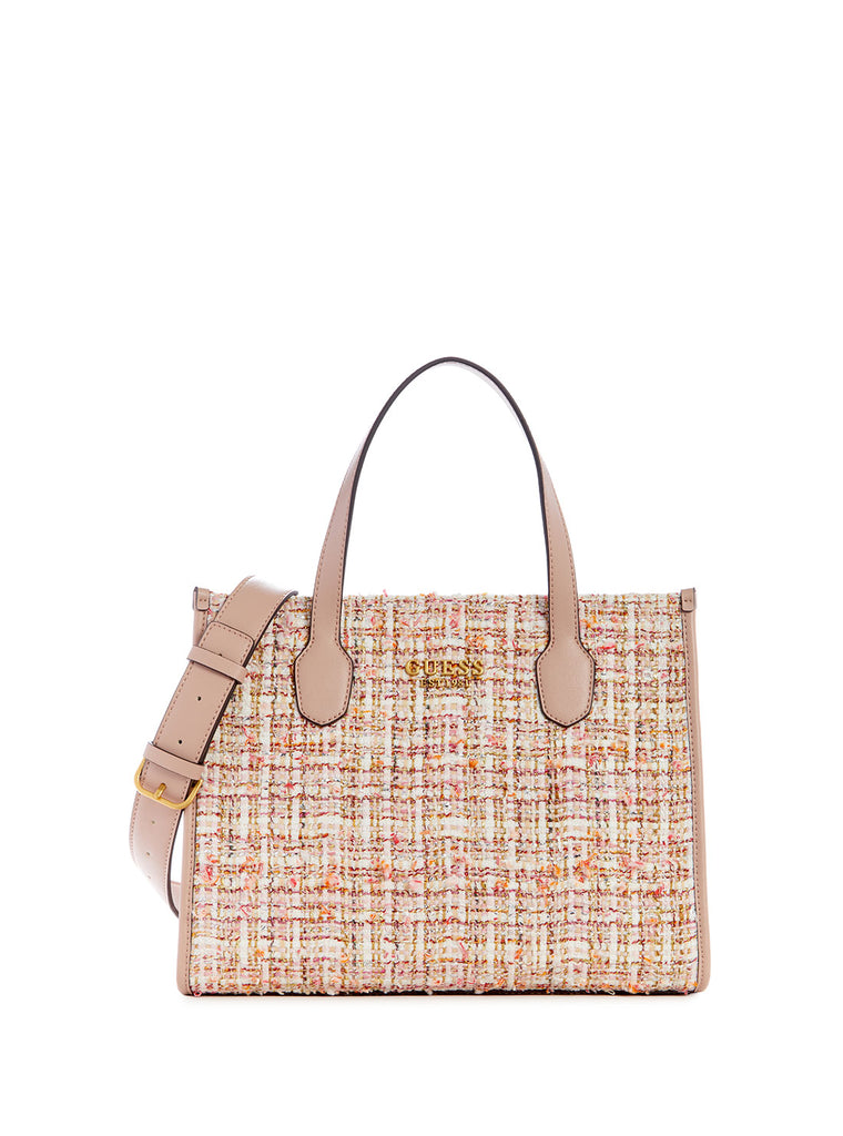 Ash Rose Tweed Silvana Tote Bag - GUESS