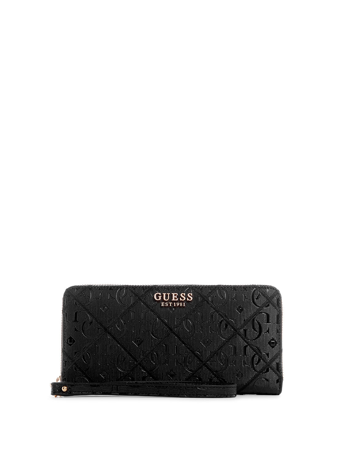 GUESS Women's Black Caddie Large Wallet GG878346 Front View