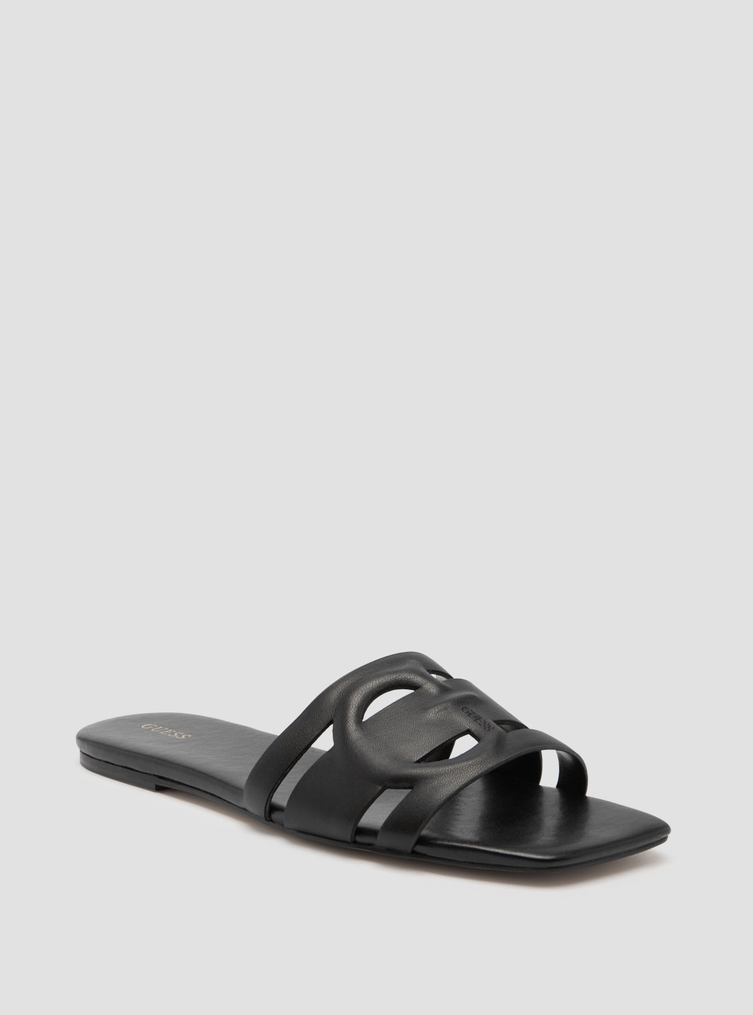 GUESS Women's Black Caffy Sandals CAFFY Front View