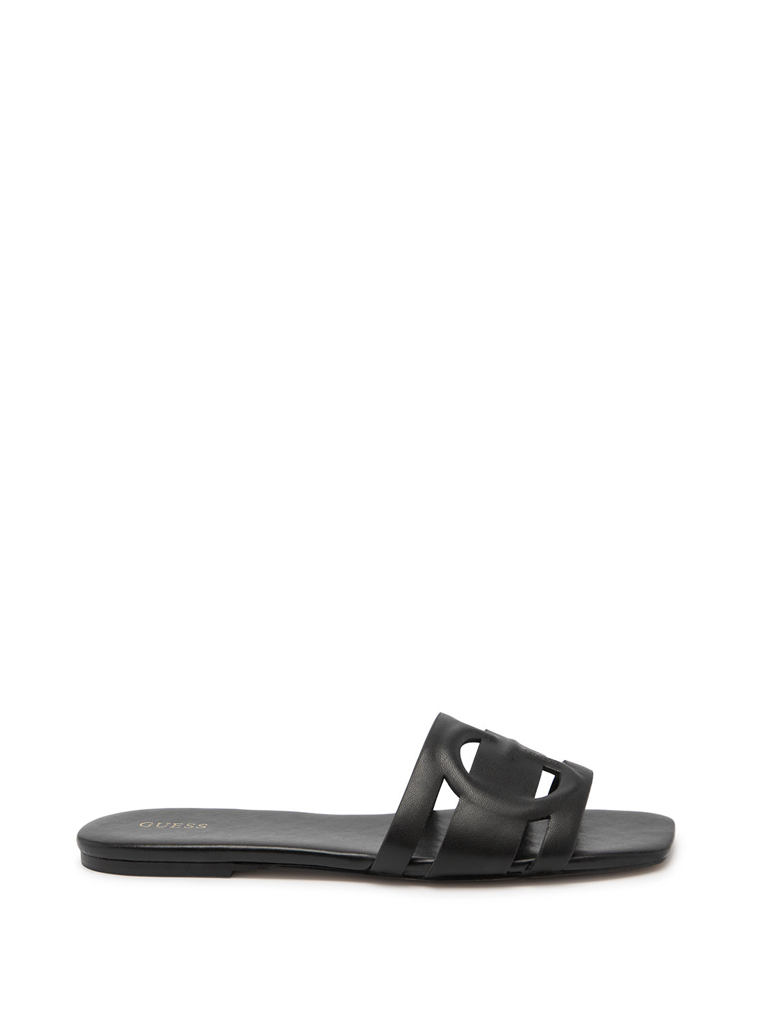 GUESS Women's Black Caffy Sandals CAFFY Side View