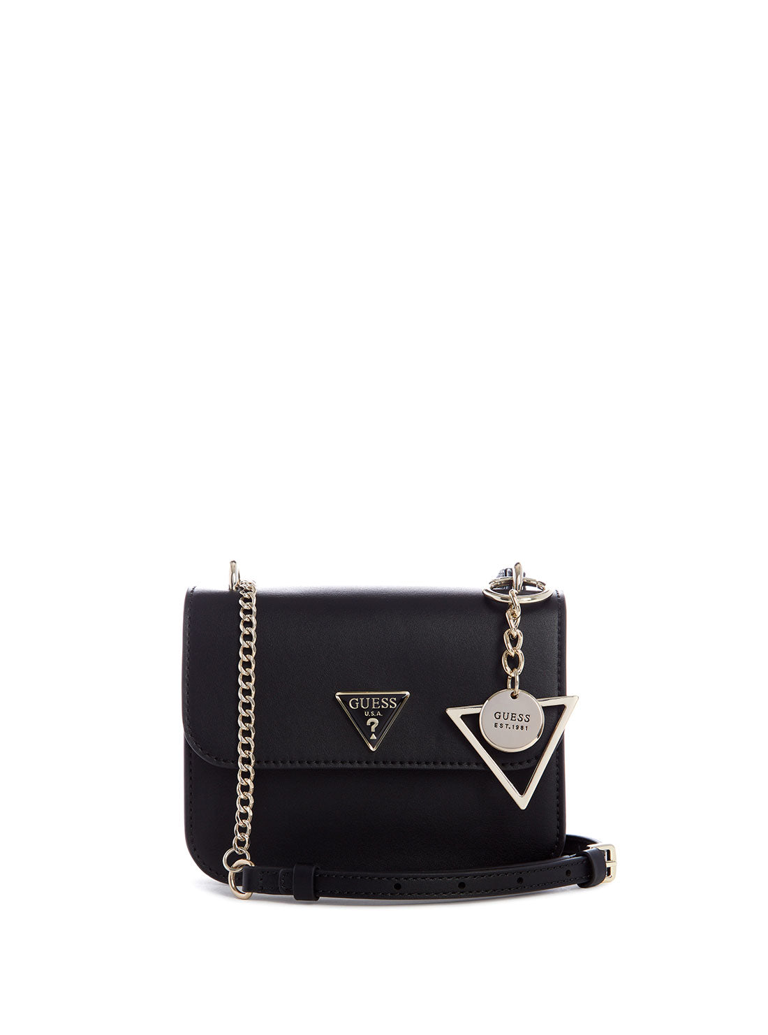 GUESS Women's Black East End Mini Crossbody Bag VG788878 Front View