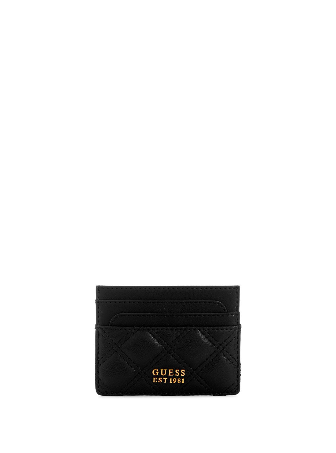 GUESS Women's Black Giully Card Holder QA874835 Front View