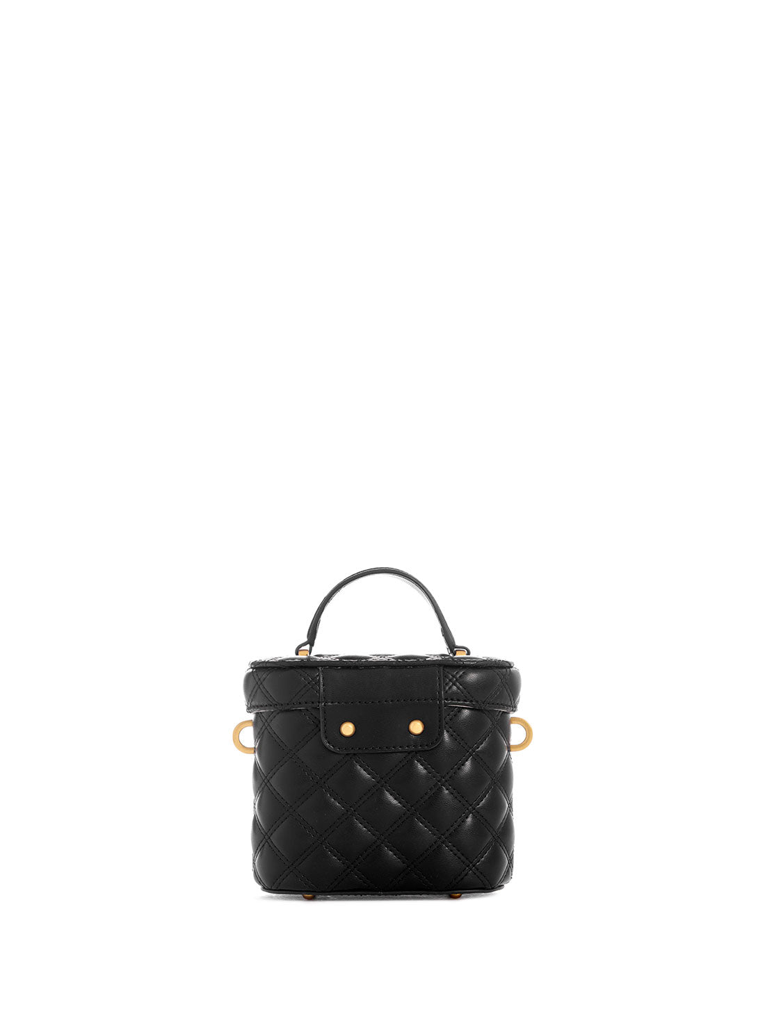 GUESS Women's Black Giully Quilted Mini Cannister Bag QA874877 Back View