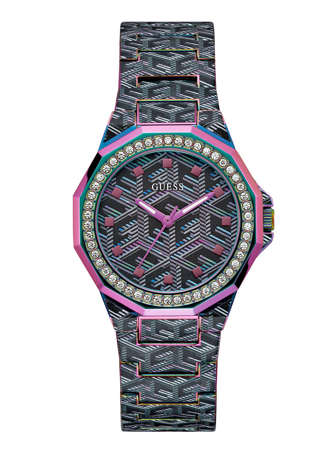 Black Iridescent Misfit Glitz Watch - GUESS