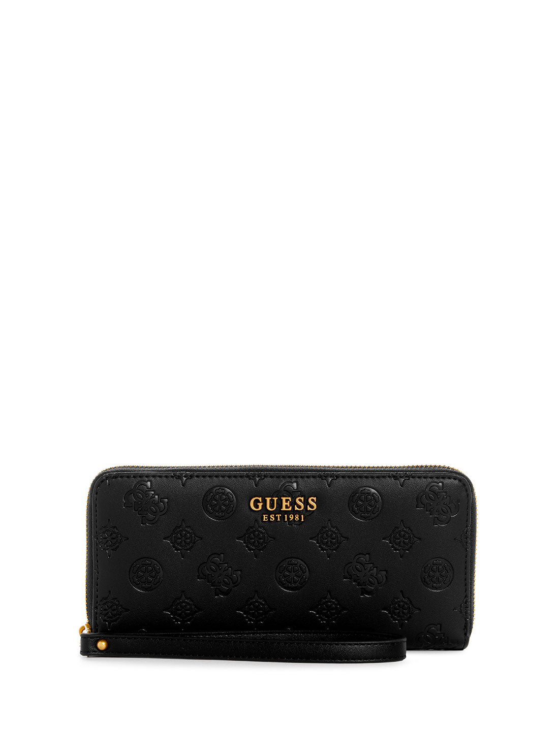 GUESS Women's Black Logo Laurel Large Wallet PA850046 Front View