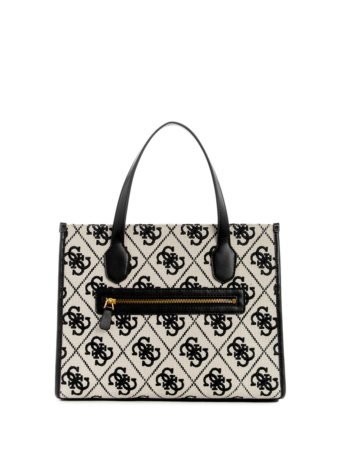 Black Logo Silvana Canvas Tote Bag - GUESS