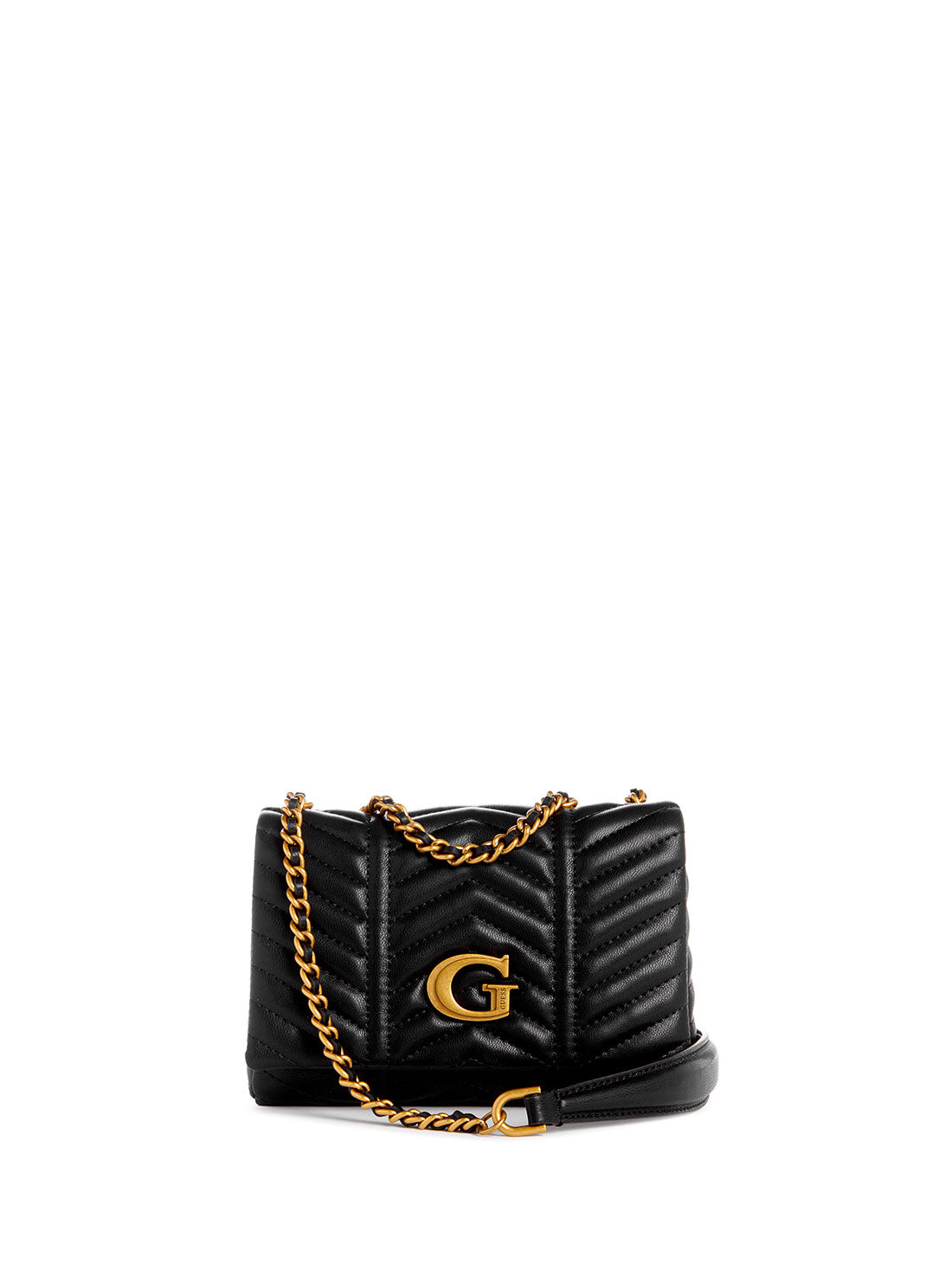 GUESS Women's Black Lovide Mini Crossbody Bag QB897678 Front View