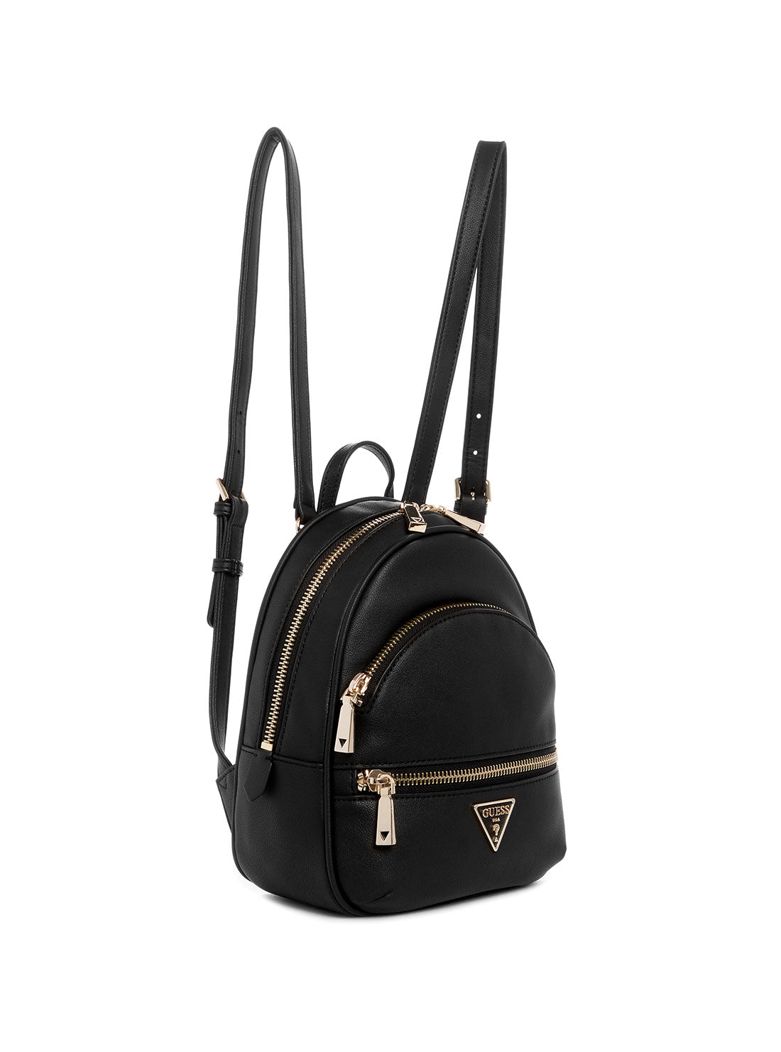 GUESS Women's Black Manhattan Backpack BG699432 Angle View