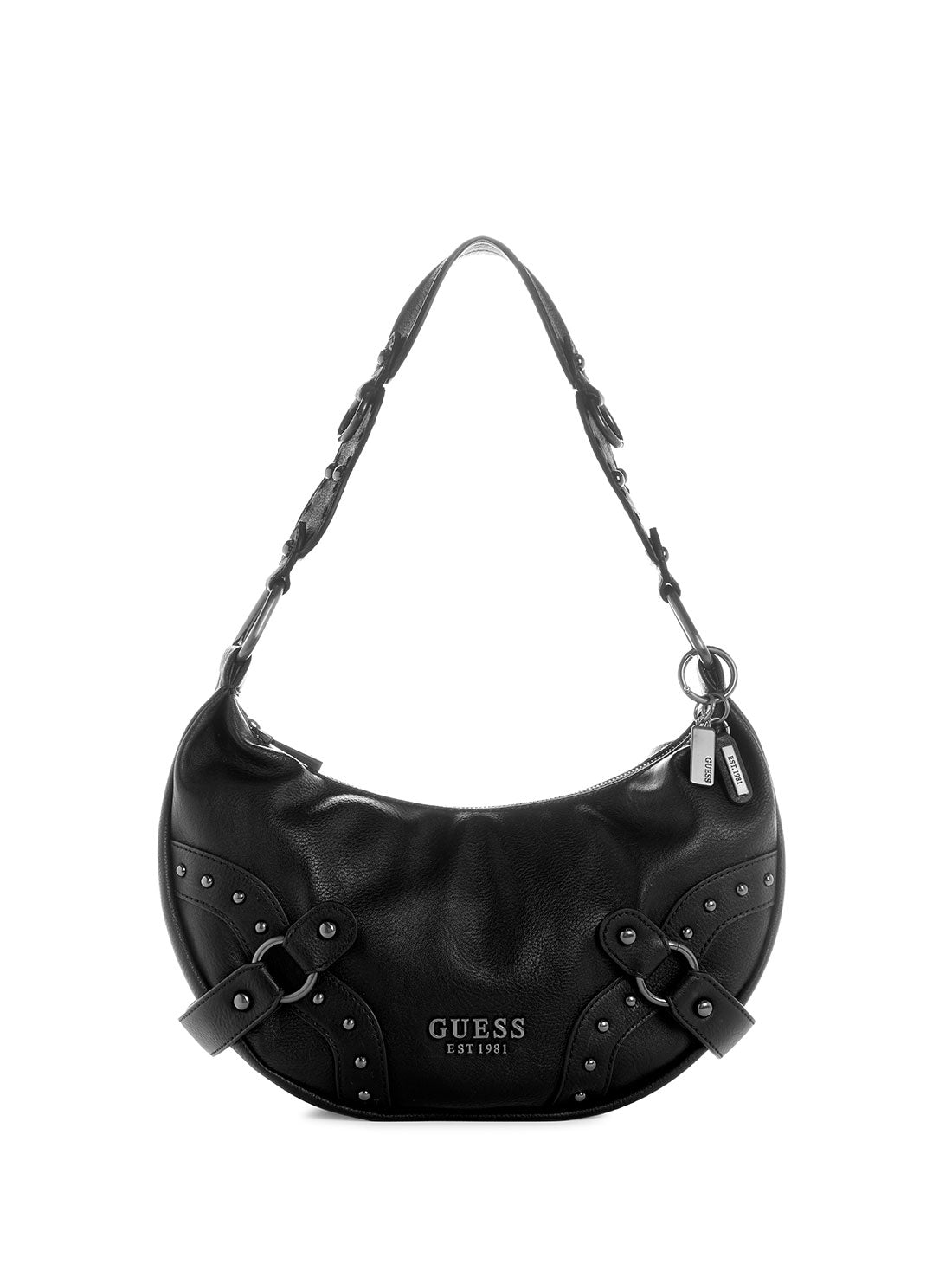 GUESS Women's Black Natalya Hobo Bag VU895802 Front View