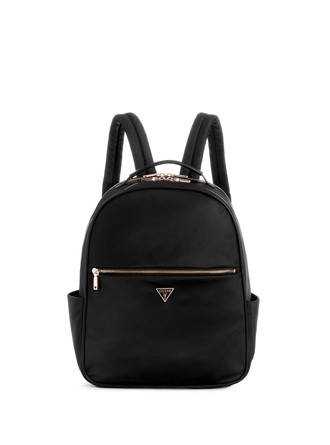 GUESS Women's Black Power Play Tech Nylon Backpack YG900630 Front View