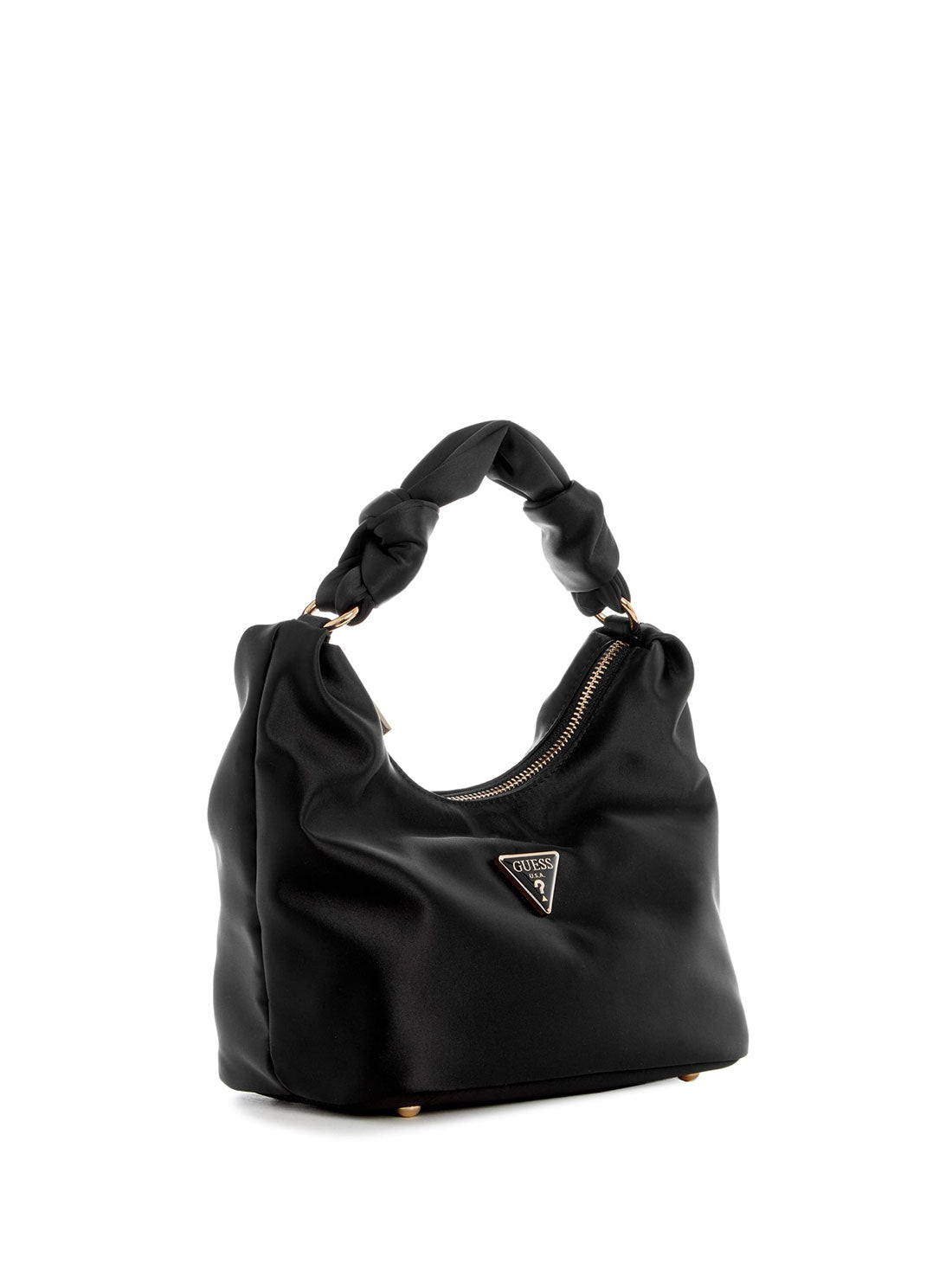 GUESS Women's Black Velina Hobo Bag EG876502 Angle View