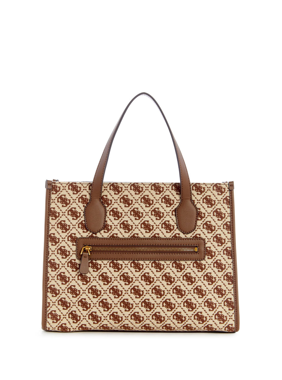 GUESS Women's Brown Logo Izzy Tote Bag JB865422 Back View