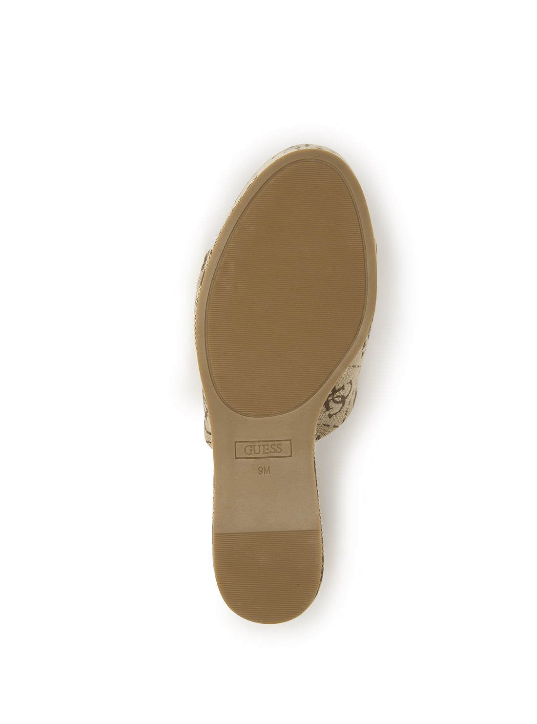 GUESS Women's Brown Logo Yenise Wedge Heels YENISE Bottom View