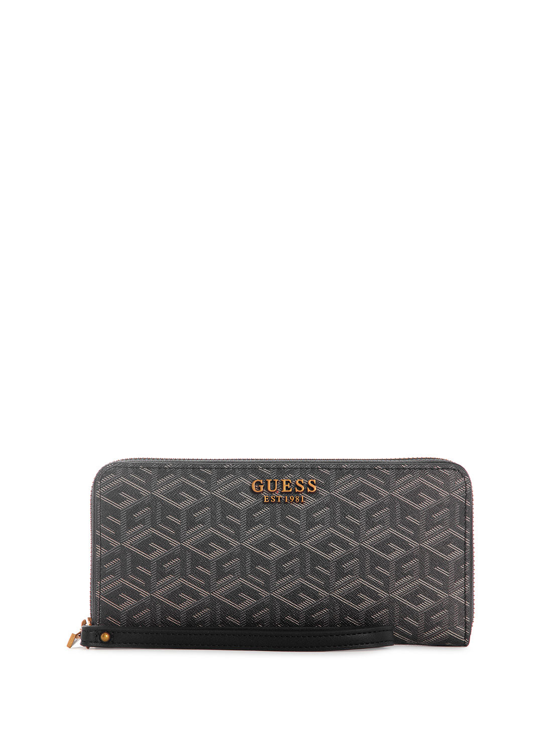 GUESS Women's Charcoal Logo Laurel Large Wallet GC850046 Front View