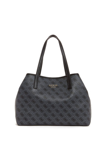 GUESS Women's Coal Logo Vikky Tote Bag SG699523 Front View