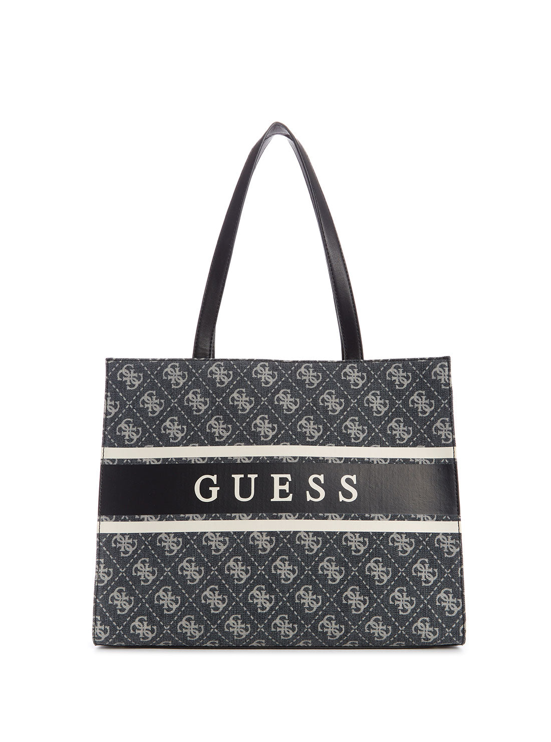 GUESS Women's Denim Coal Logo Monique Tote Bag DC789423 Front View