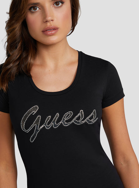 Guess T-shirt Adriana W3RI50 J1314 Verde Slim Fit