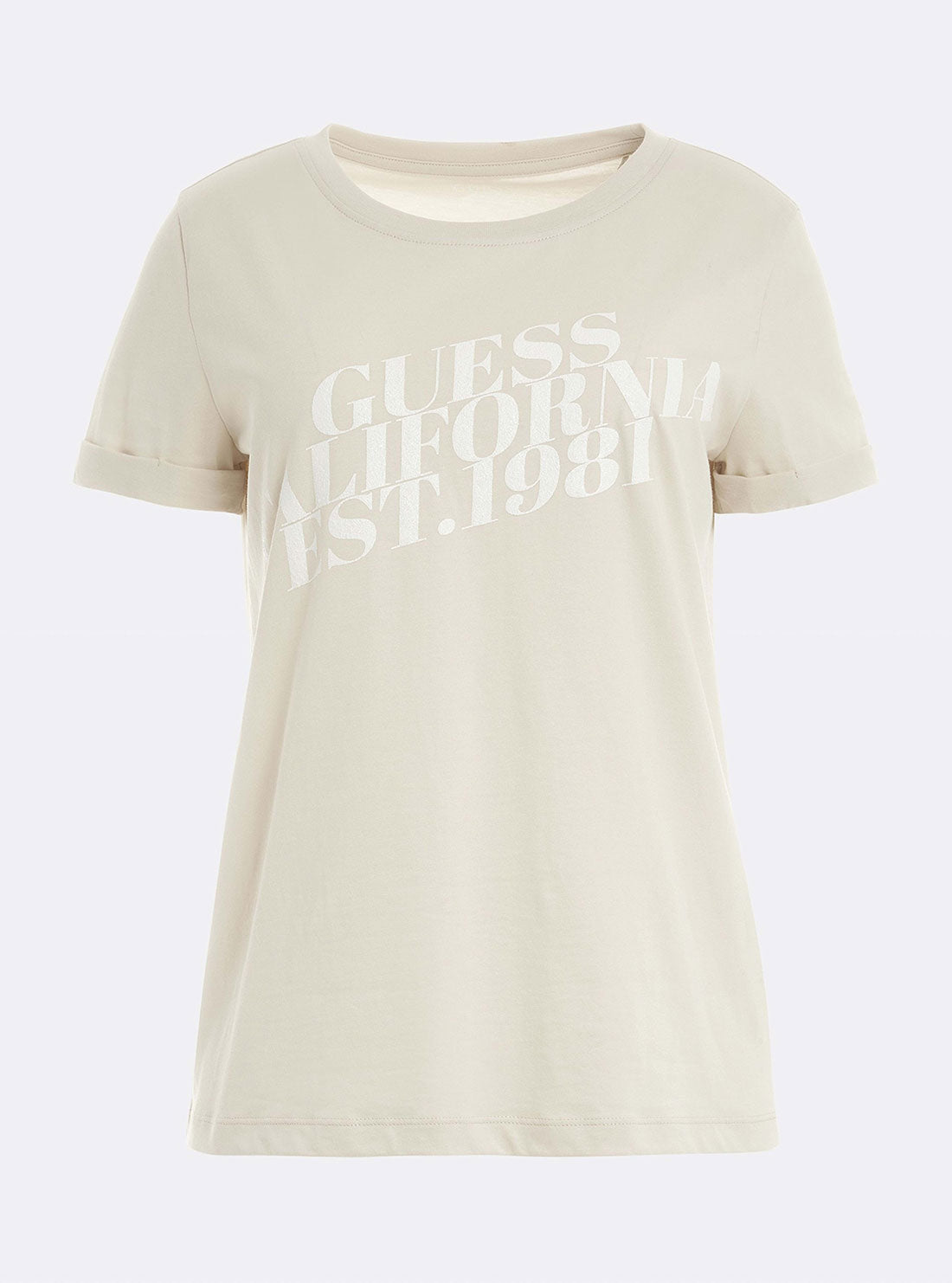 GUESS Women's Eco Pearl Aurelia T-Shirt W3RI26JA914 Ghost View