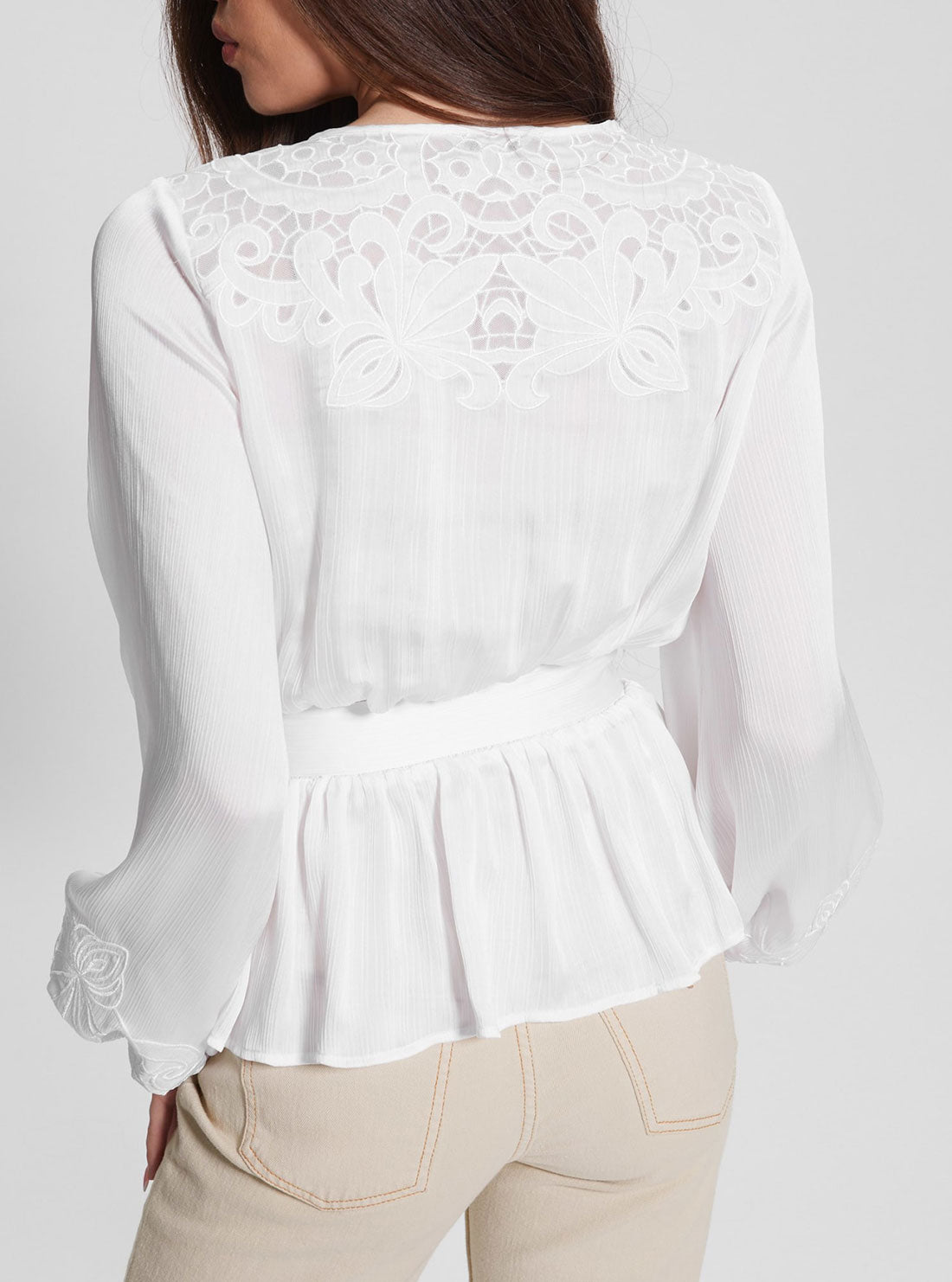 Guess white lace outlet top