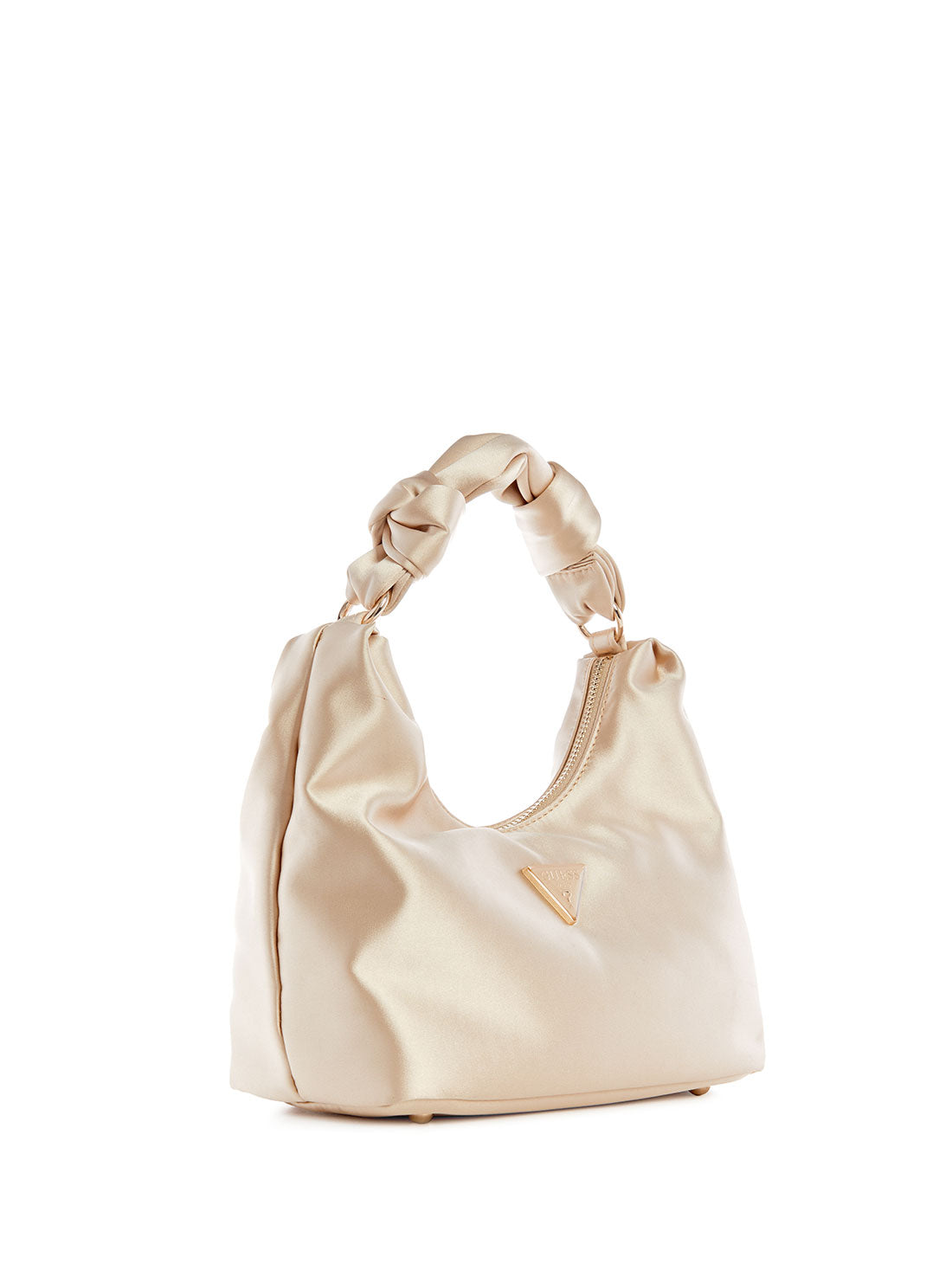 GUESS Women's Gold Velina Hobo Bag EG876502 Angle View