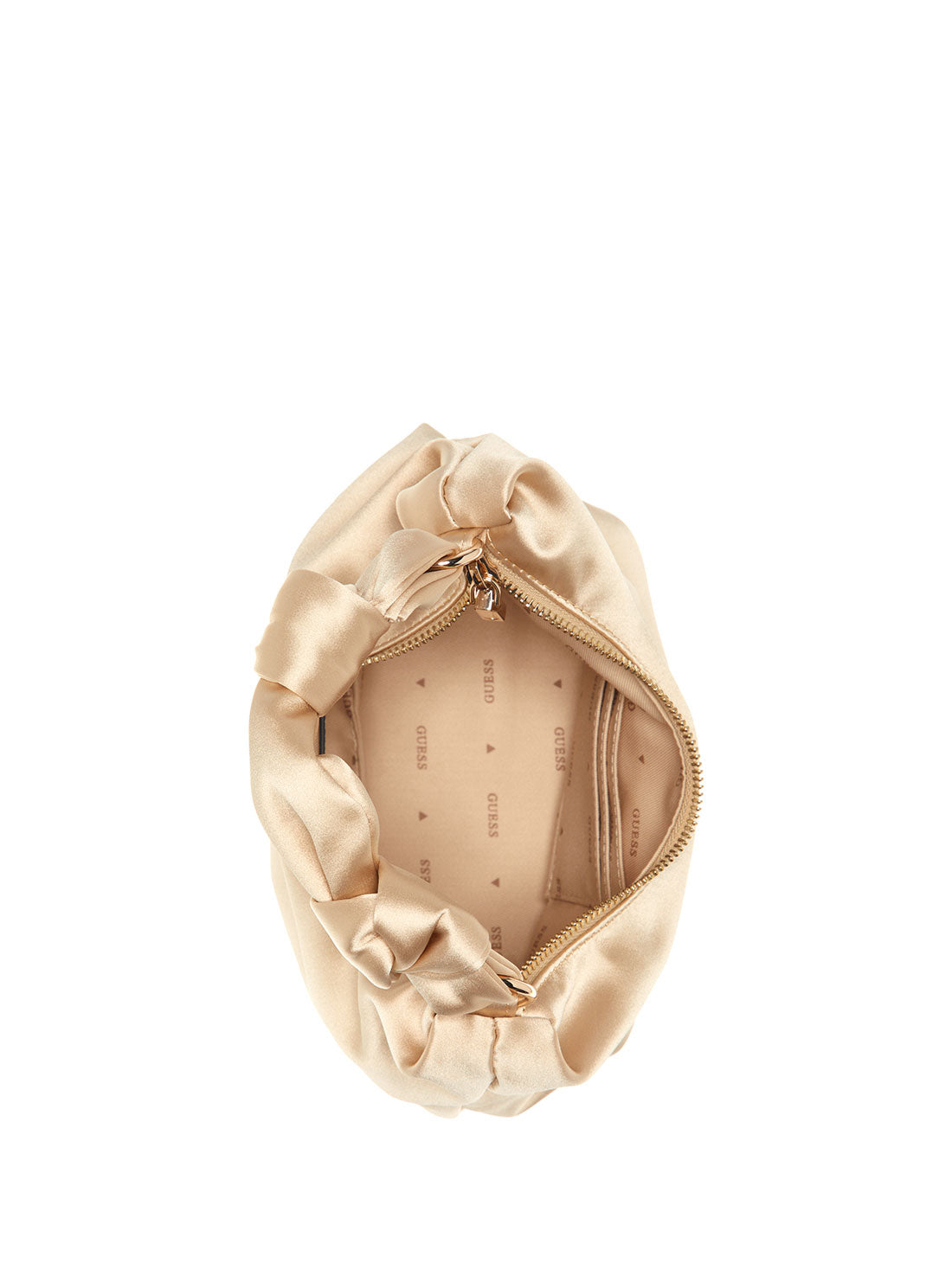 GUESS Women's Gold Velina Hobo Bag EG876502 Inside View