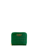 GUESS Women's Green James Croco Small Wallet CA877337 Front View