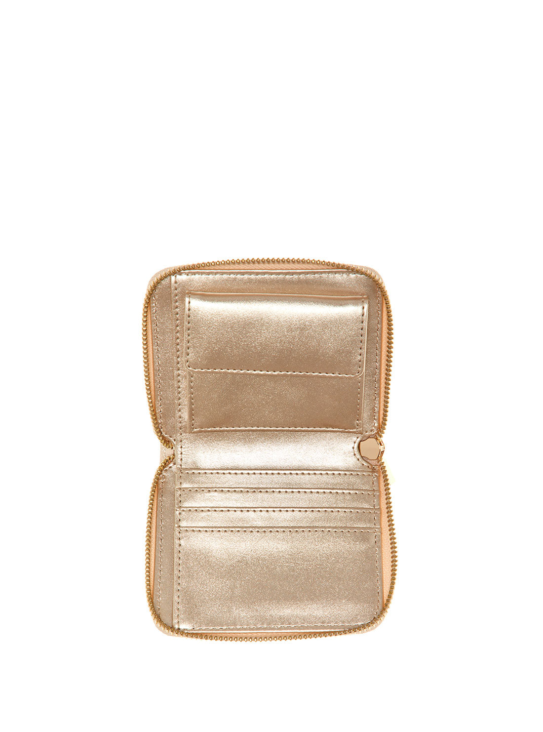 GUESS Women's Light Rose Logo Laurel Small Wallet PG850037 Inside View