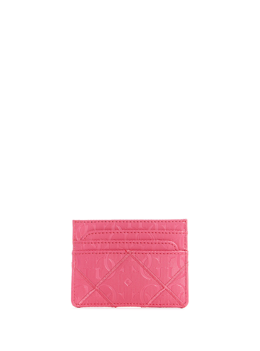 GUESS Women's Magenta Caddie Card Holder GG878335 Back View