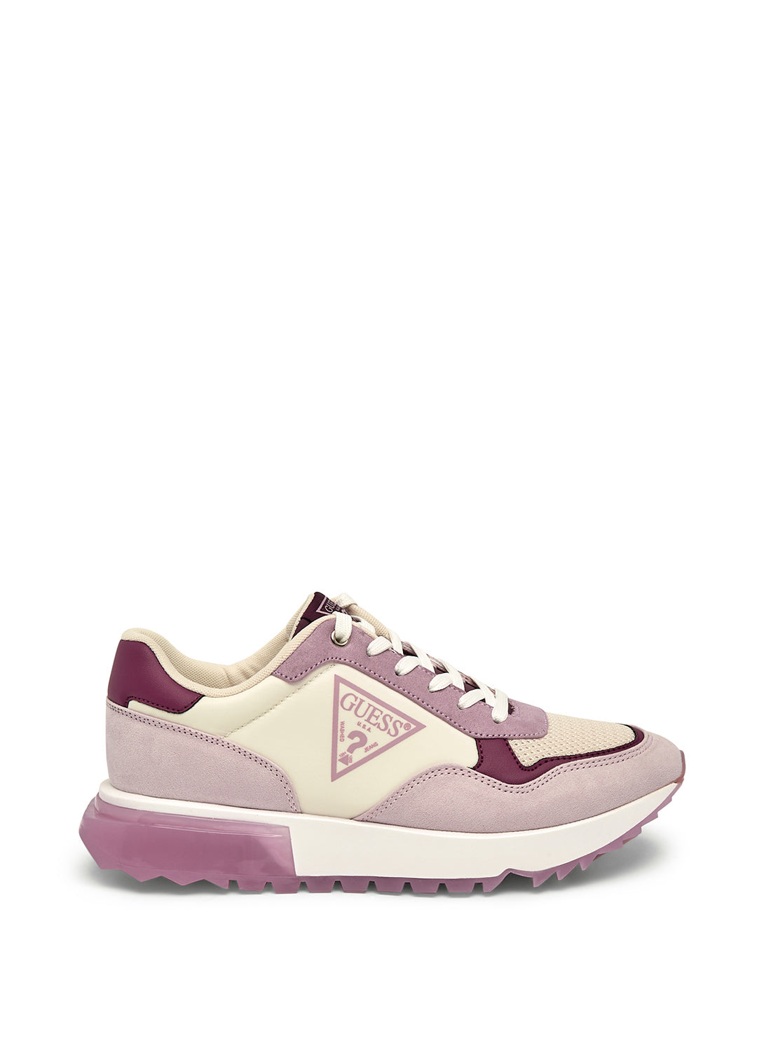 GUESS Women's Pink Melany Logo Low Top Sneakers MELANY2 Side View